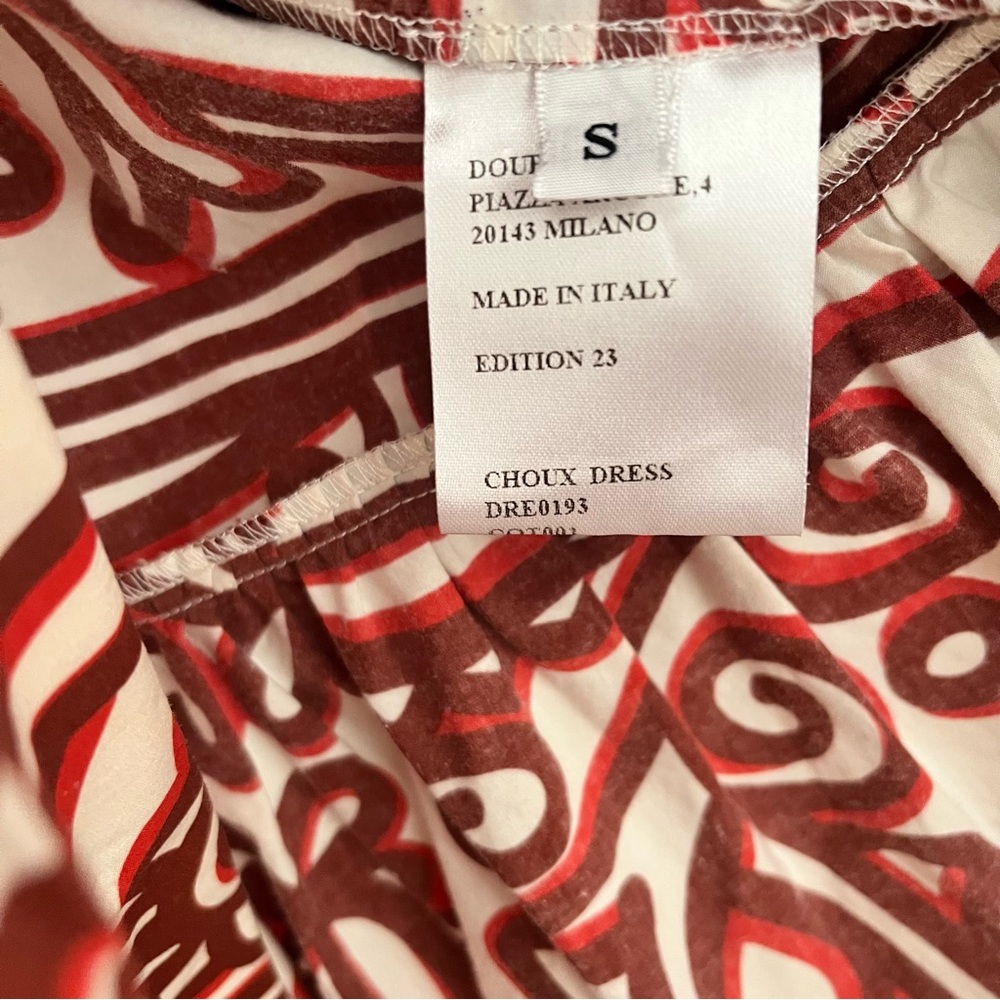 LA DOUBLE J CHOUX DRESS PARNAVEG PRINTED COTTON SIZE SMALL RUFFLED MINI - Picture 6 of 6